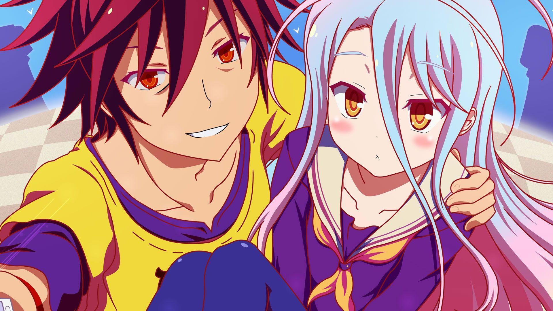 Sora et Shiro de No Game No Life, maîtres de la stratégie dans le monde isekai de Disboard (2014)