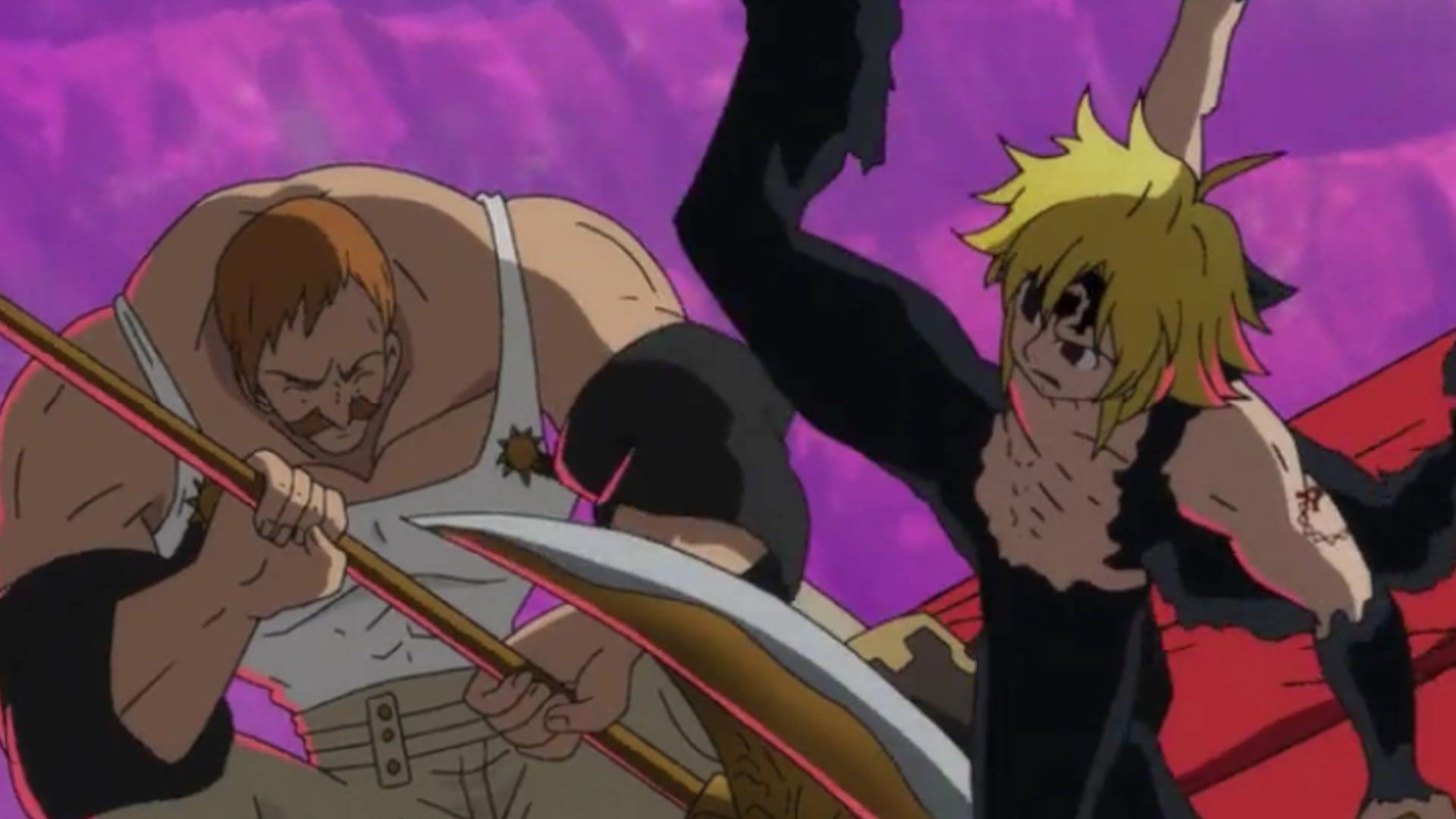 Meliodas de The Seven Deadly Sins, illustration de la qualité déclinante de l'anime