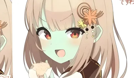 Illustrateur Mikan Noka découvrant son daltonisme avec une waifu verte