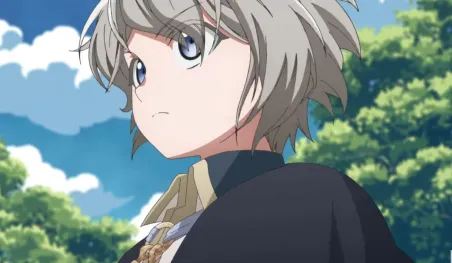 Visuel clé de l'anime Okiraku Ryoshu no Tanoshii Ryochi Boei annonçant le nouveau trailer