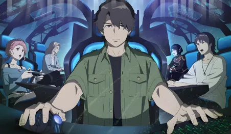 Illustration clé de l'anime Dark Machine révélant son univers futuriste de mecha e-sport