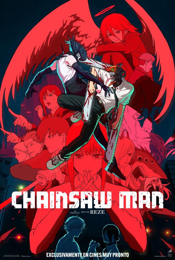 Poster officiel du film Chainsaw Man: The Movie – Reze Arc, illustrant le personnage de Reze