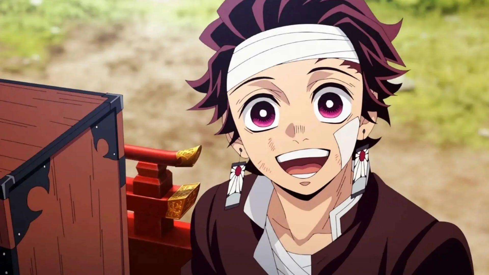 Tanjiro, Nezuko, Zenitsu et Inosuke après la bataille finale de Kimetsu no Yaiba