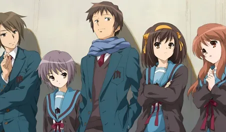 Affiche promotionnelle du retour au cinéma de The Disappearance of Haruhi Suzumiya pour les 20 ans de la franchise Haruhi Suzumiya