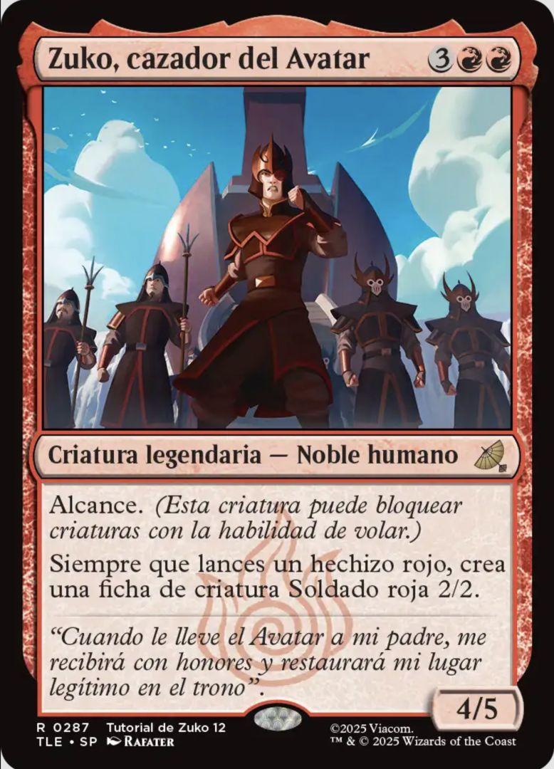 Carte Magic: The Gathering de Zuko, maître du feu